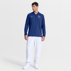 Royal Kansas City Royals Nike Authentic Collection Dri-FIT Raglan Half-Zip Pullover