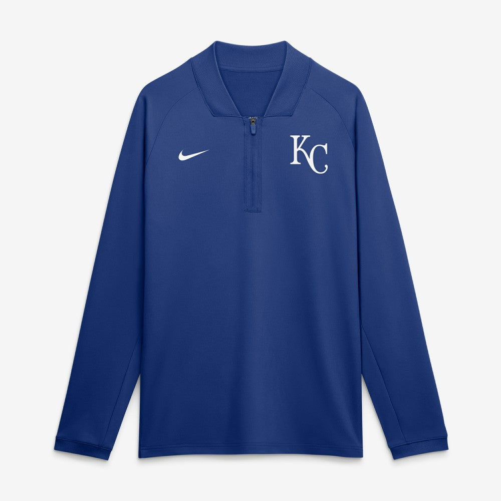 Royal Kansas City Royals Nike Authentic Collection Dri-FIT Raglan Half-Zip Pullover