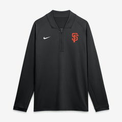 Black San Francisco Giants Nike Authentic Collection Dri-FIT Raglan Half-Zip Pullover