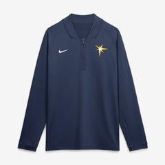 Navy Tampa Bay Rays Nike Authentic Collection Dri-FIT Raglan Half-Zip Pullover