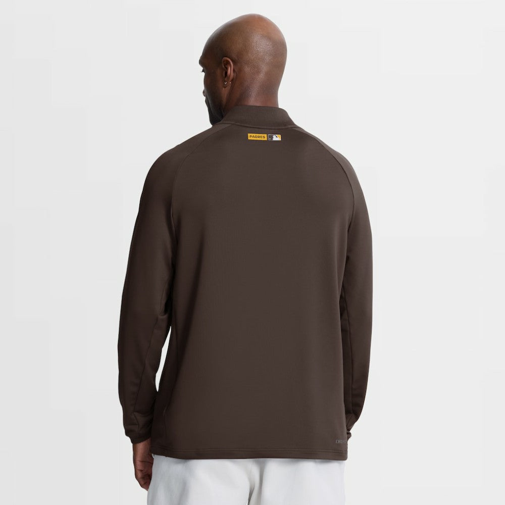 Brown San Diego Padres Nike Authentic Collection Dri-FIT Raglan Half-Zip Pullover