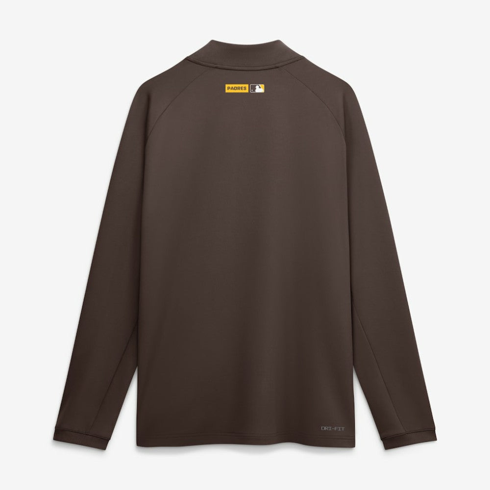 Brown San Diego Padres Nike Authentic Collection Dri-FIT Raglan Half-Zip Pullover