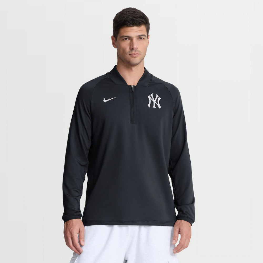 Navy New York Yankees Nike Authentic Collection Dri-FIT Raglan Half-Zip Pullover