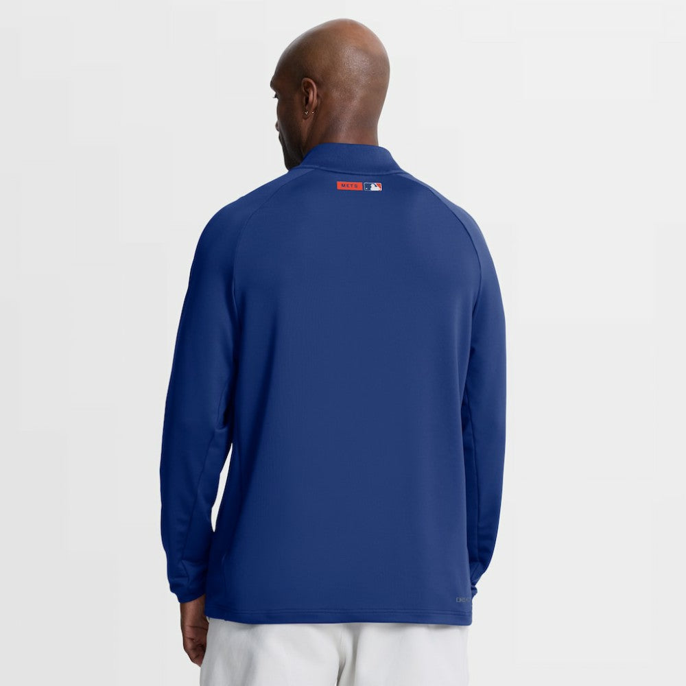 Royal New York Mets Nike Authentic Collection Dri-FIT Raglan Half-Zip Pullover