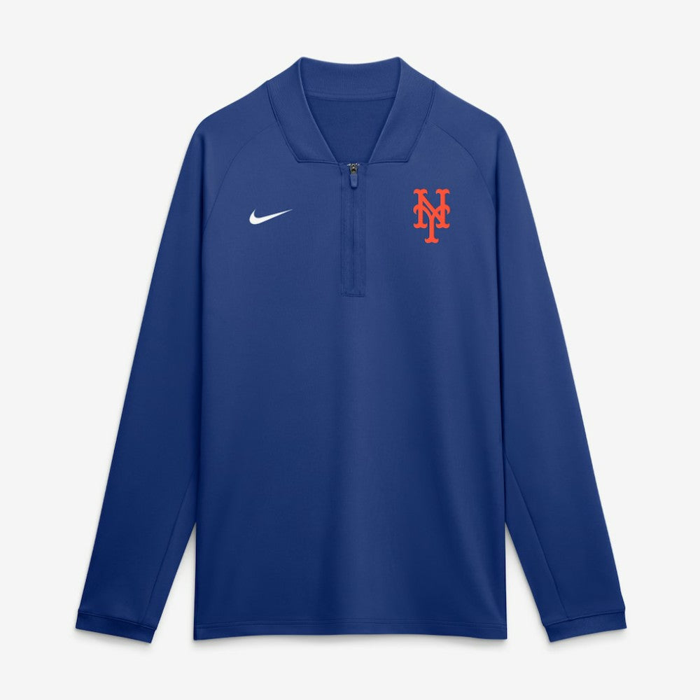 Royal New York Mets Nike Authentic Collection Dri-FIT Raglan Half-Zip Pullover