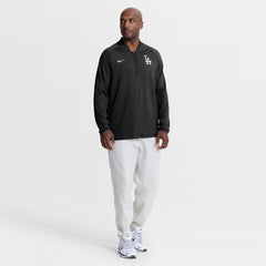 Black Los Angeles Dodgers Nike Authentic Collection Dri-FIT Raglan Half-Zip Pullover