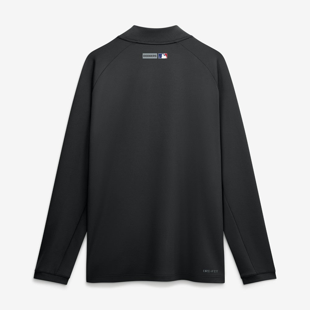 Black Los Angeles Dodgers Nike Authentic Collection Dri-FIT Raglan Half-Zip Pullover