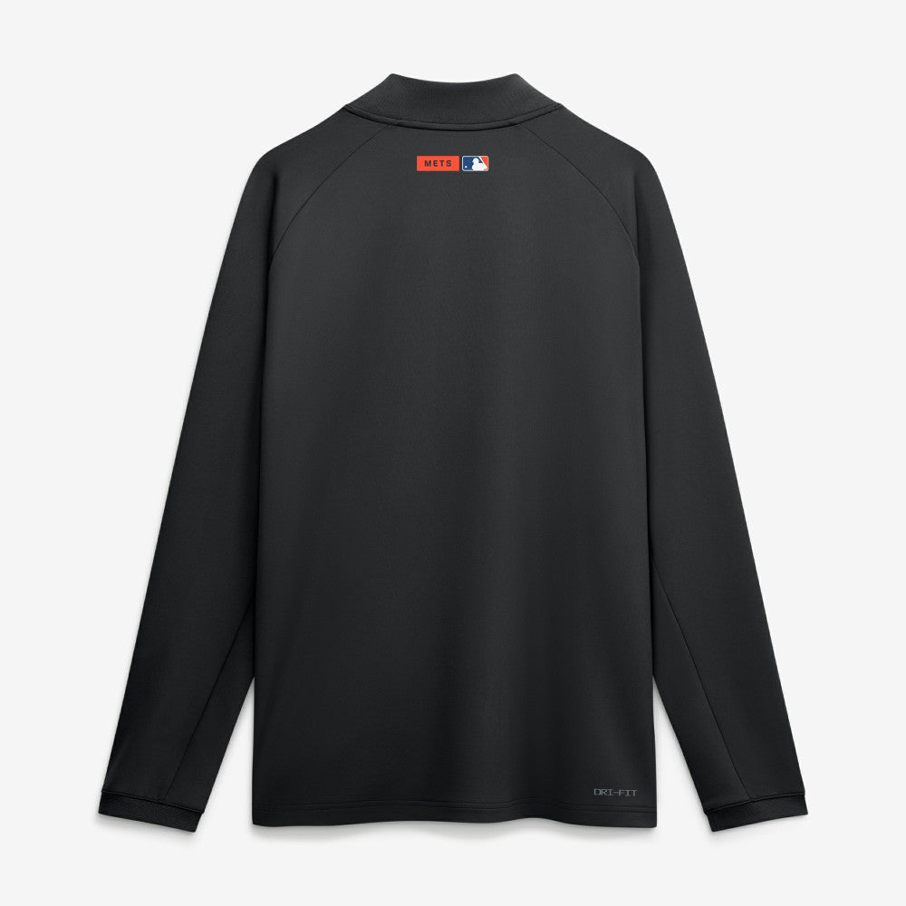 Black New York Mets Nike Authentic Collection Dri-FIT Raglan Half-Zip Pullover
