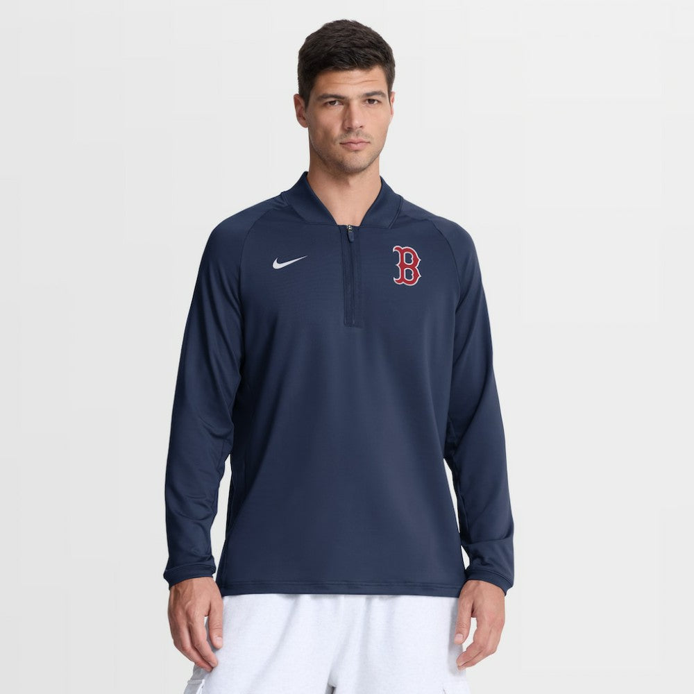Navy Boston Red Sox Nike Authentic Collection Dri-FIT Raglan Half-Zip Pullover