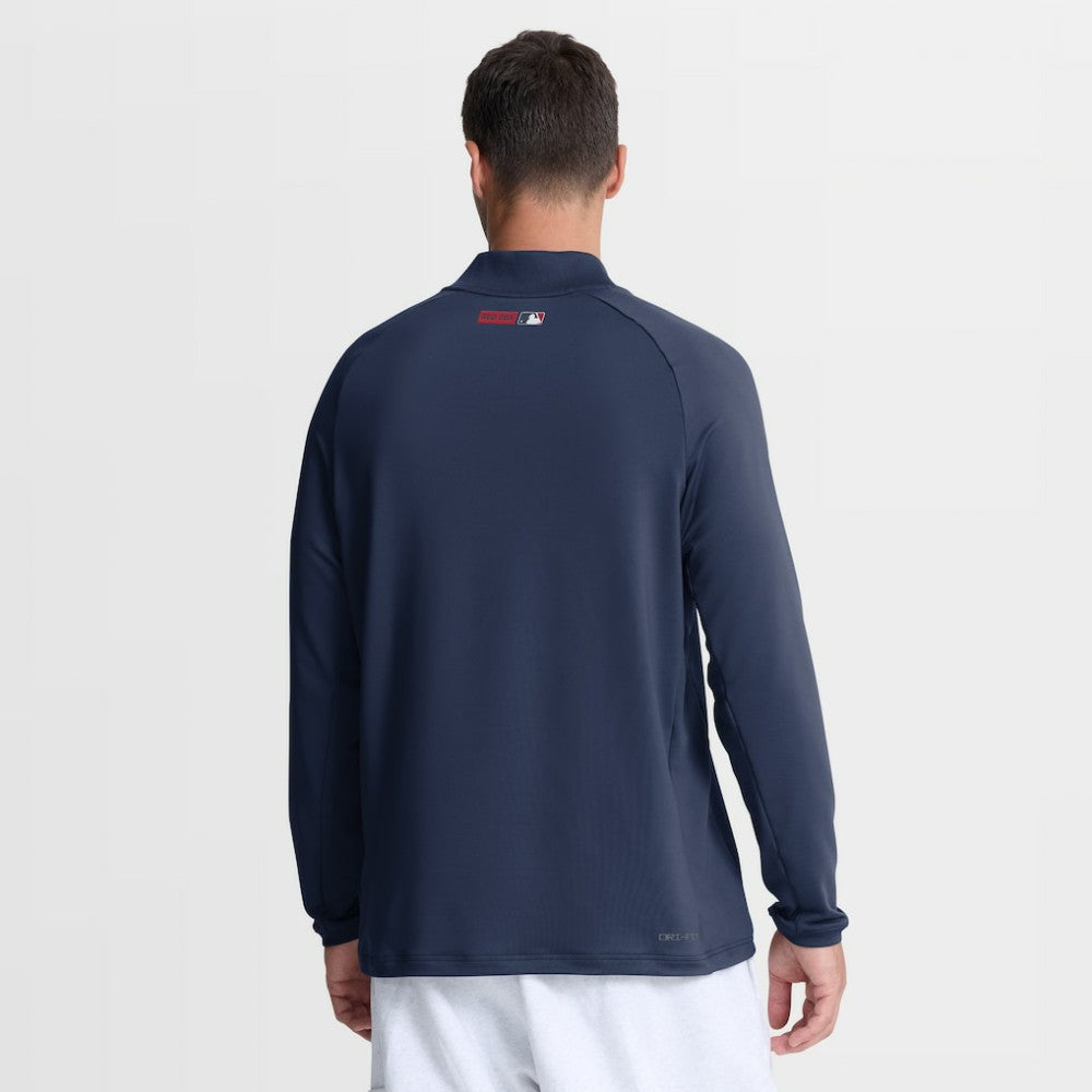 Navy Boston Red Sox Nike Authentic Collection Dri-FIT Raglan Half-Zip Pullover