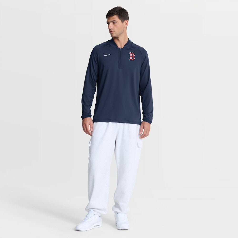 Navy Boston Red Sox Nike Authentic Collection Dri-FIT Raglan Half-Zip Pullover