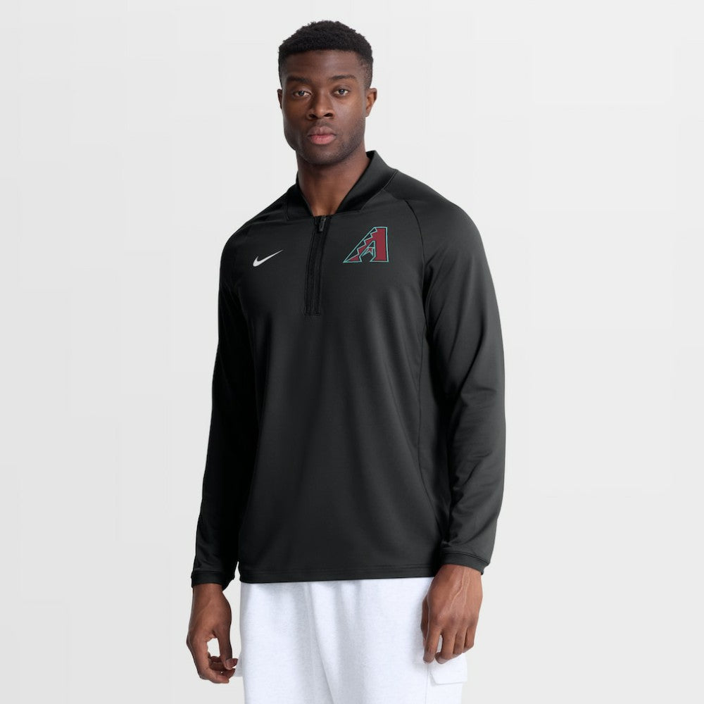Black Arizona Diamondbacks Nike Authentic Collection Dri-FIT Raglan Half-Zip Pullover