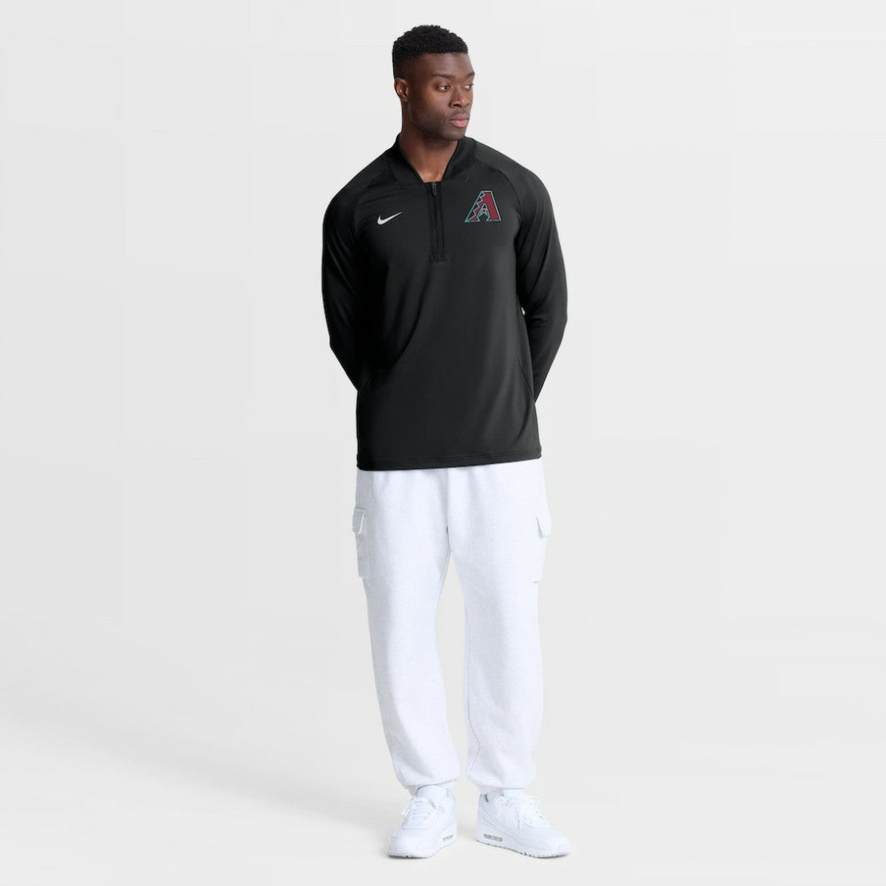 Black Arizona Diamondbacks Nike Authentic Collection Dri-FIT Raglan Half-Zip Pullover