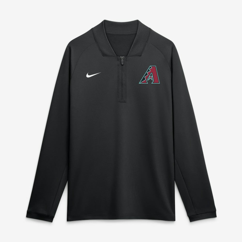 Black Arizona Diamondbacks Nike Authentic Collection Dri-FIT Raglan Half-Zip Pullover