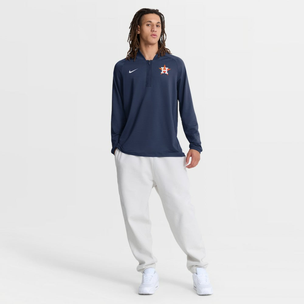 Navy Houston Astros Nike Authentic Collection Dri-FIT Raglan Half-Zip Pullover