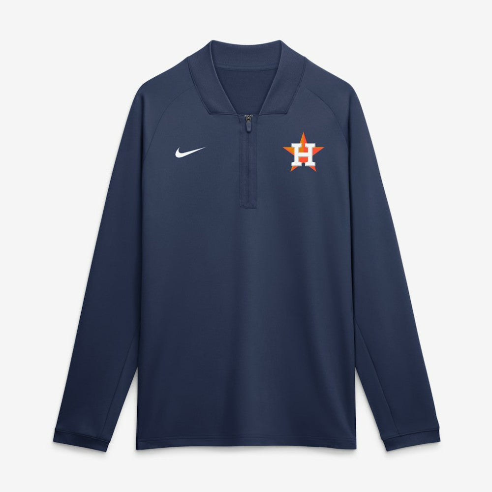 Navy Houston Astros Nike Authentic Collection Dri-FIT Raglan Half-Zip Pullover