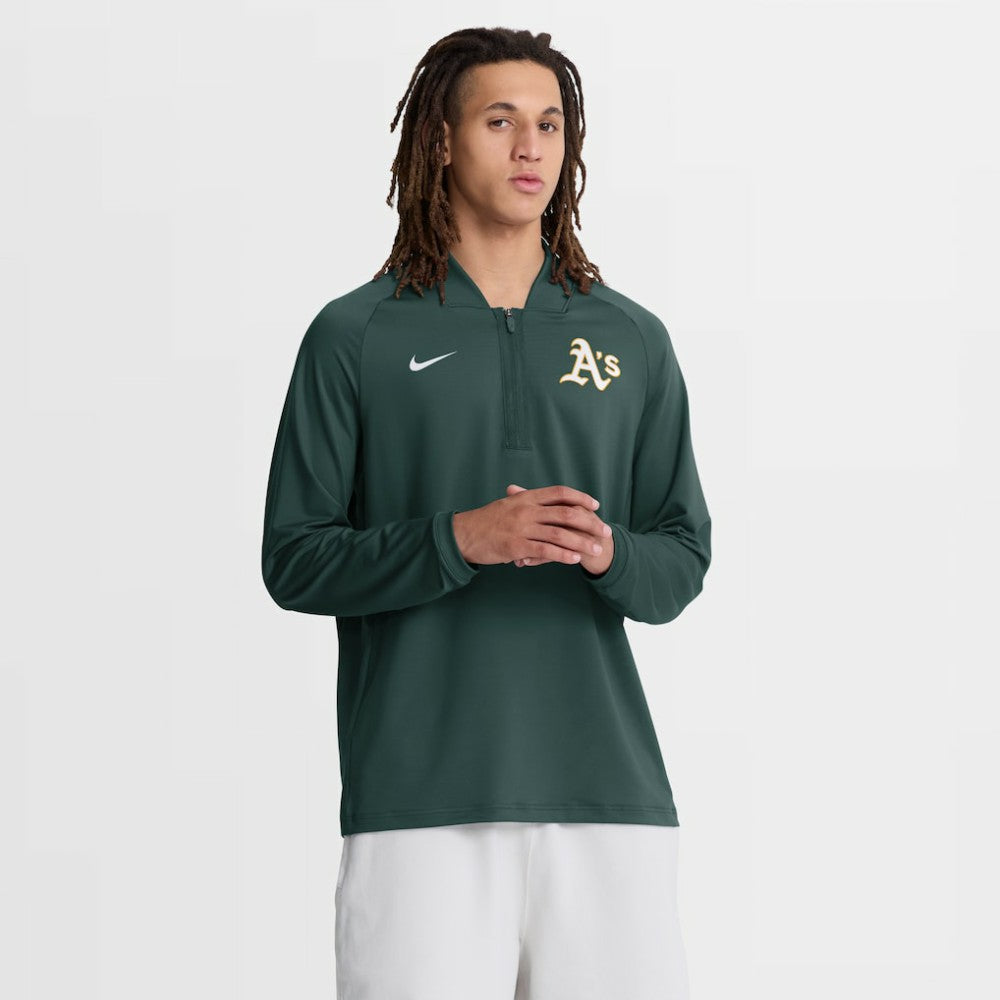 Green Athletics Nike Authentic Collection Dri-FIT Raglan Half-Zip Pullover