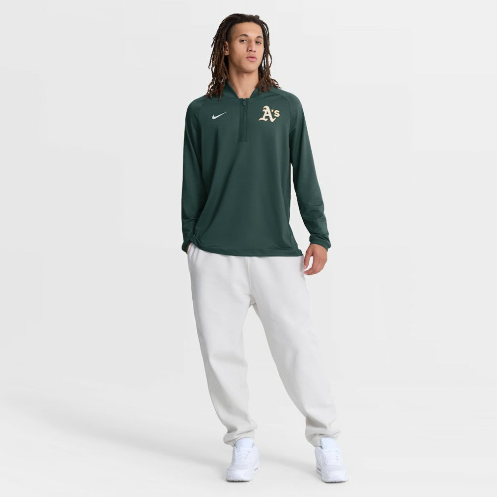 Green Athletics Nike Authentic Collection Dri-FIT Raglan Half-Zip Pullover