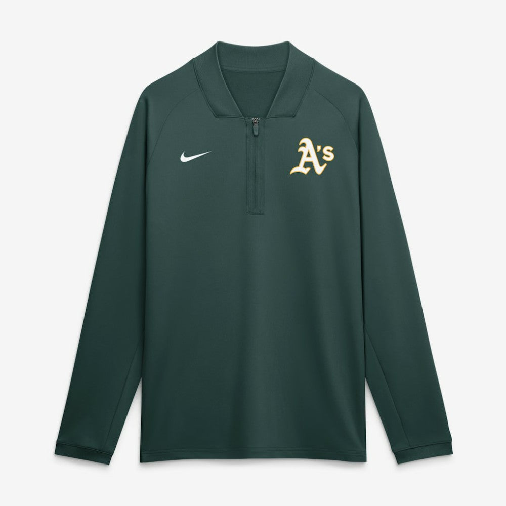Green Athletics Nike Authentic Collection Dri-FIT Raglan Half-Zip Pullover