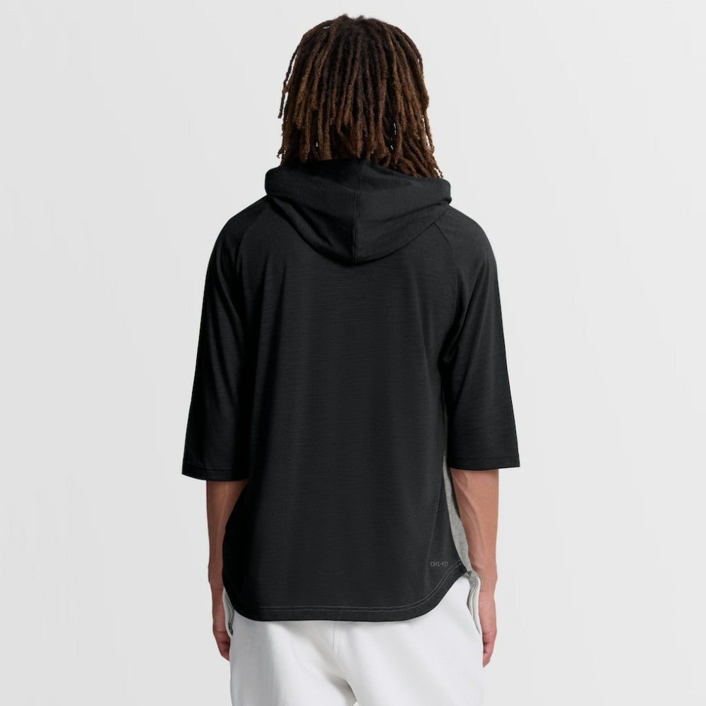 Gray Arizona Diamondbacks Nike Authentic Collection Flux Dri-FIT Raglan 3/4-Sleeve Hooded T-Shirt