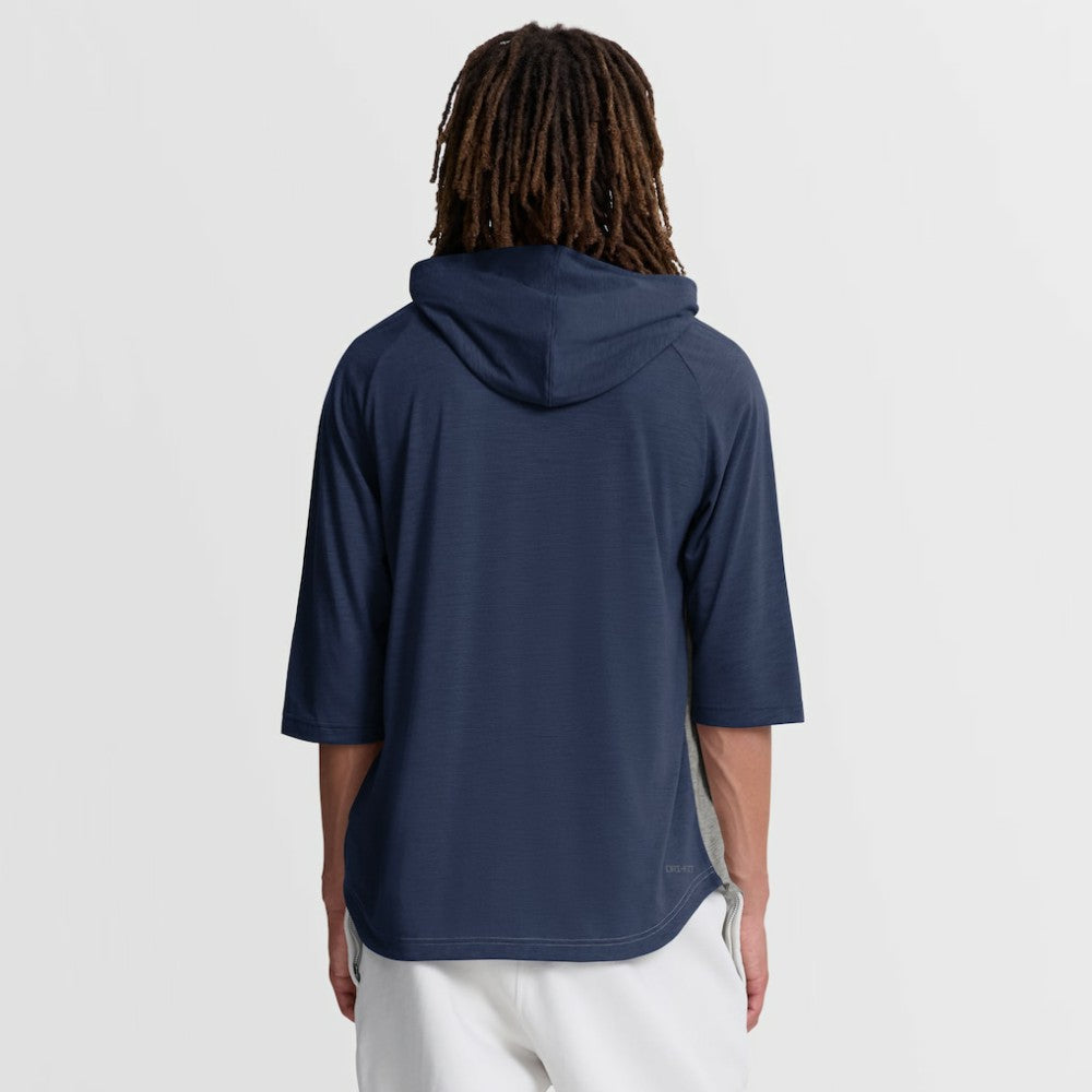 Gray Milwaukee Brewers Nike Authentic Collection Flux Dri-FIT Raglan 3/4-Sleeve Hooded T-Shirt