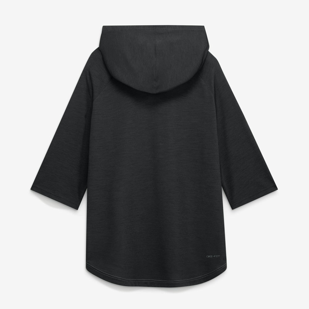 Gray Los Angeles Dodgers Nike Authentic Collection Flux Dri-FIT Raglan 3/4-Sleeve Hooded T-Shirt