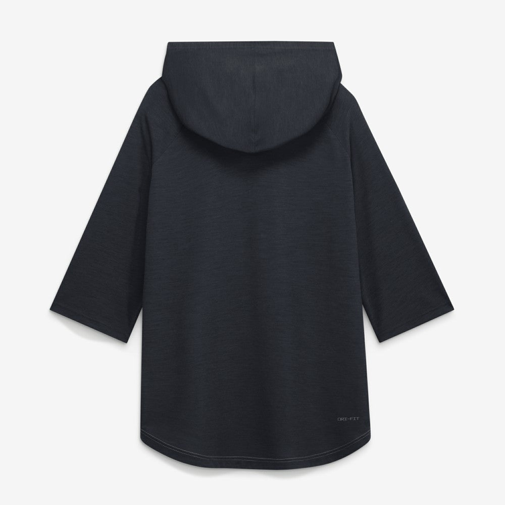 Gray Cleveland Guardians Nike Authentic Collection Flux Dri-FIT Raglan 3/4-Sleeve Hooded T-Shirt
