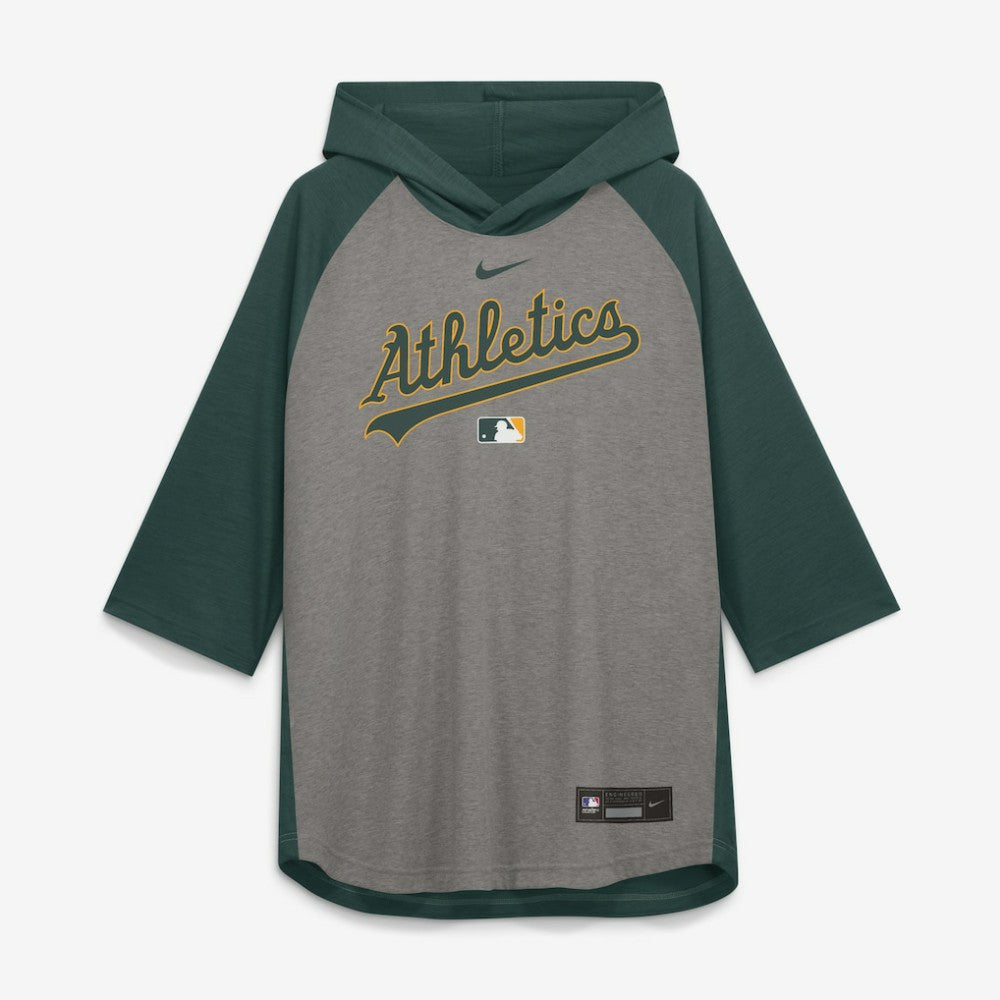 Gray Athletics Nike Authentic Collection Flux Dri-FIT Raglan 3/4-Sleeve Hooded T-Shirt