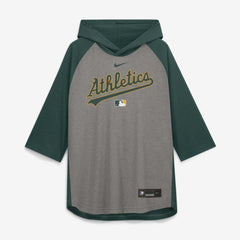 Gray Athletics Nike Authentic Collection Flux Dri-FIT Raglan 3/4-Sleeve Hooded T-Shirt