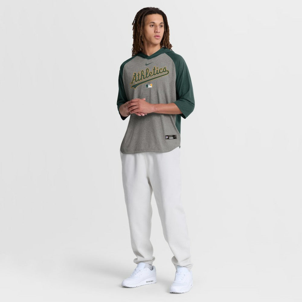 Gray Athletics Nike Authentic Collection Flux Dri-FIT Raglan 3/4-Sleeve Hooded T-Shirt