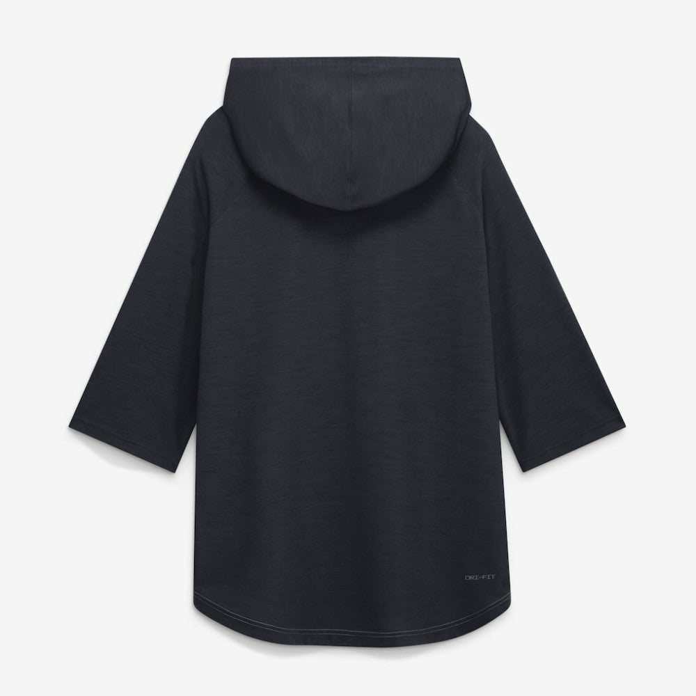 Gray Washington Nationals Nike Authentic Collection Flux Dri-FIT Raglan 3/4-Sleeve Hooded T-Shirt