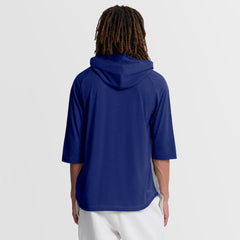 Gray Texas Rangers Nike Authentic Collection Flux Dri-FIT Raglan 3/4-Sleeve Hooded T-Shirt