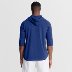 Gray New York Mets Nike Authentic Collection Flux Dri-FIT Raglan 3/4-Sleeve Hooded T-Shirt