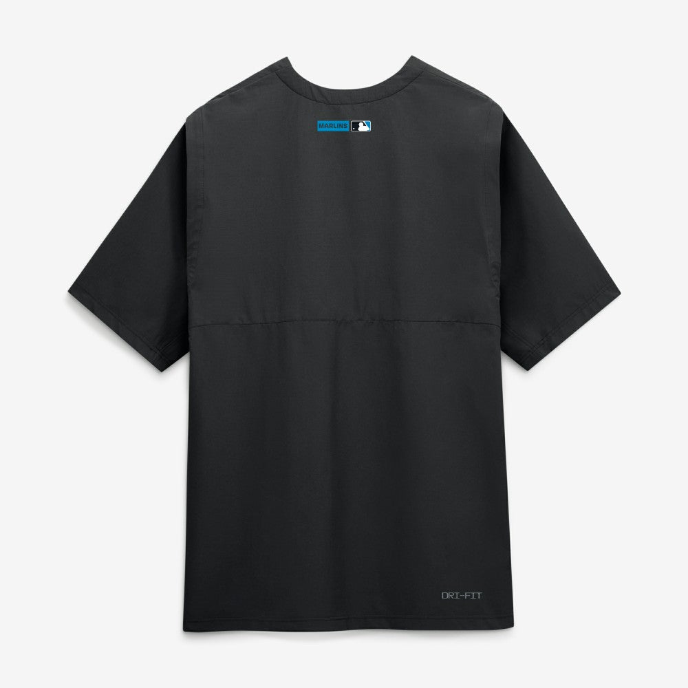 Black Miami Marlins Nike Authentic Collection Dri-FIT Quarter-Zip Windshirt