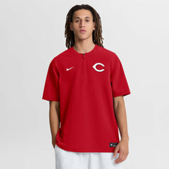 Red Cincinnati Reds Nike Authentic Collection Dri-FIT Quarter-Zip Windshirt