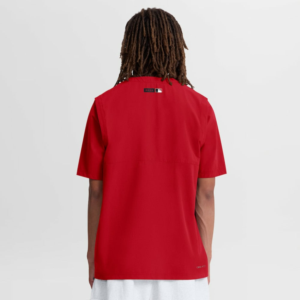 Red Cincinnati Reds Nike Authentic Collection Dri-FIT Quarter-Zip Windshirt