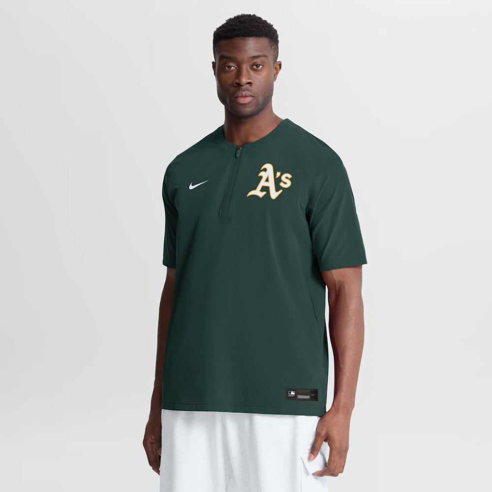 Green Athletics Nike Authentic Collection Dri-FIT Quarter-Zip Windshirt