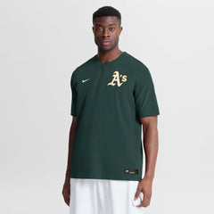Green Athletics Nike Authentic Collection Dri-FIT Quarter-Zip Windshirt