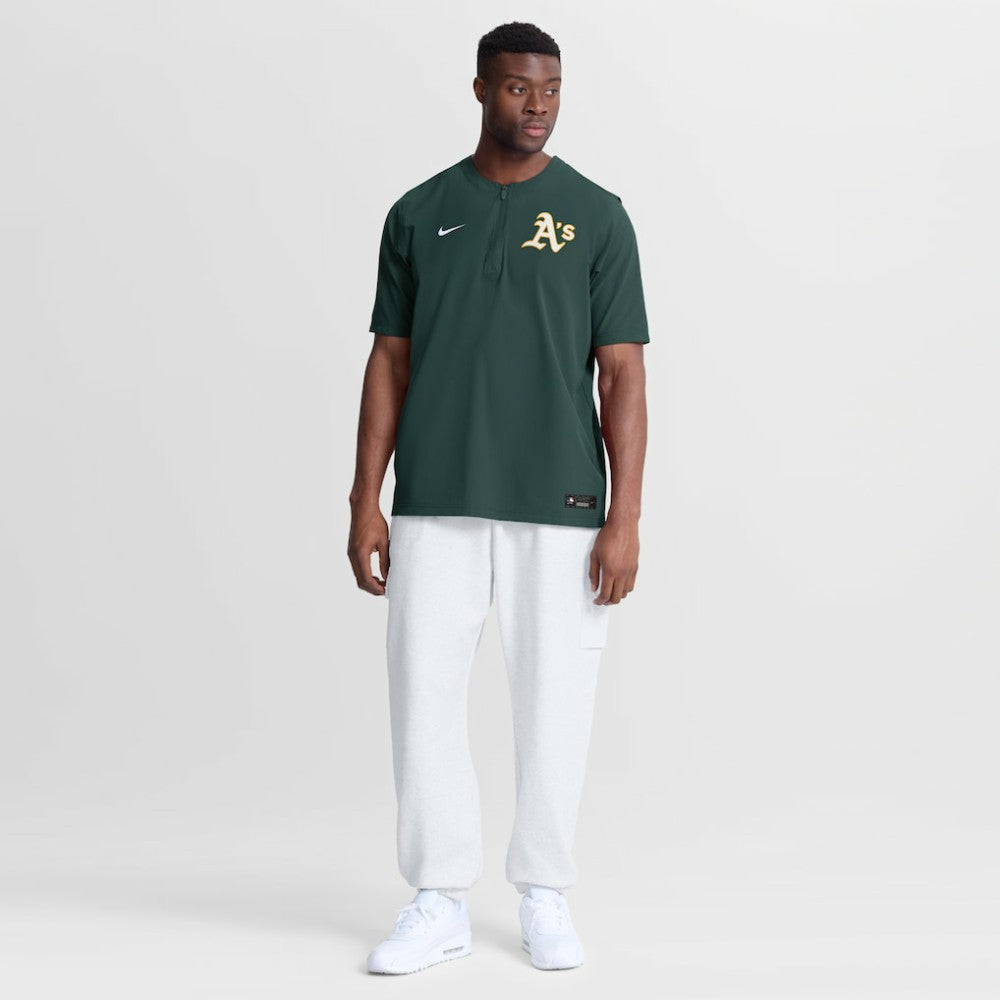 Green Athletics Nike Authentic Collection Dri-FIT Quarter-Zip Windshirt