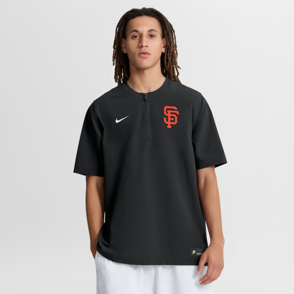 Black San Francisco Giants Nike Authentic Collection Dri-FIT Quarter-Zip Windshirt
