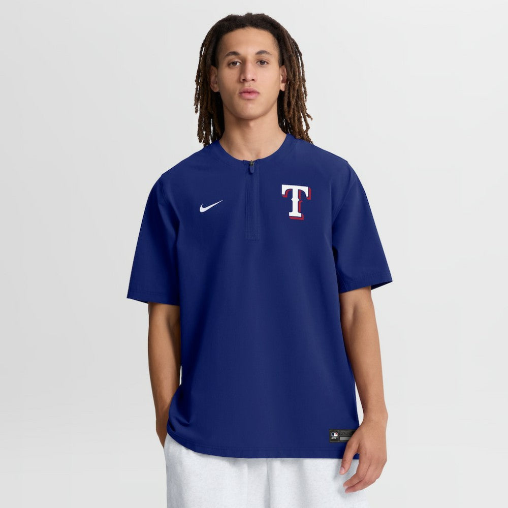 Royal Texas Rangers Nike Authentic Collection Dri-FIT Quarter-Zip Windshirt