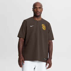 Brown San Diego Padres Nike Authentic Collection Dri-FIT Quarter-Zip Windshirt