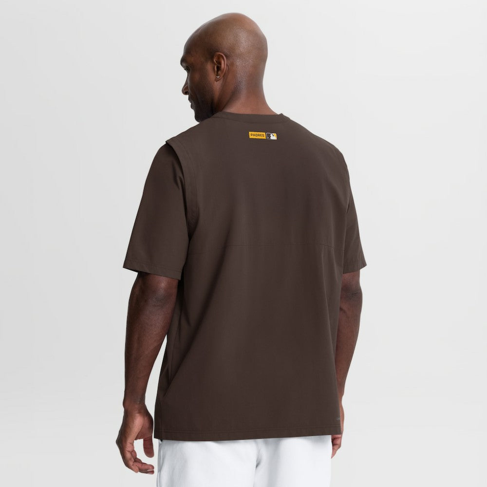 Brown San Diego Padres Nike Authentic Collection Dri-FIT Quarter-Zip Windshirt