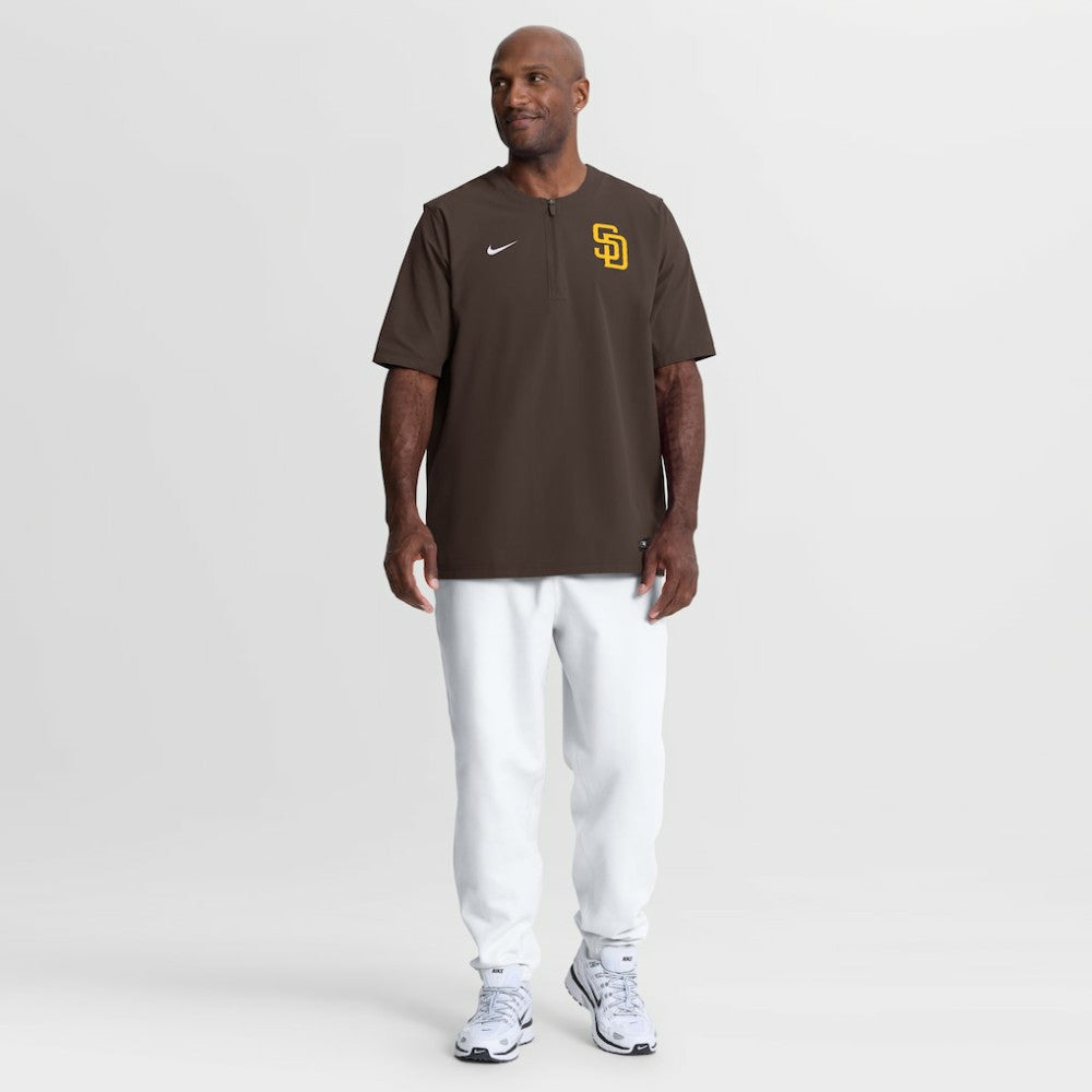 Brown San Diego Padres Nike Authentic Collection Dri-FIT Quarter-Zip Windshirt