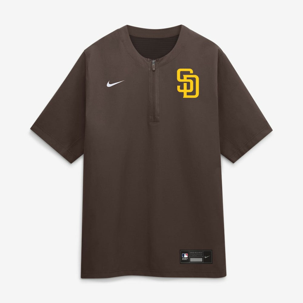 Brown San Diego Padres Nike Authentic Collection Dri-FIT Quarter-Zip Windshirt