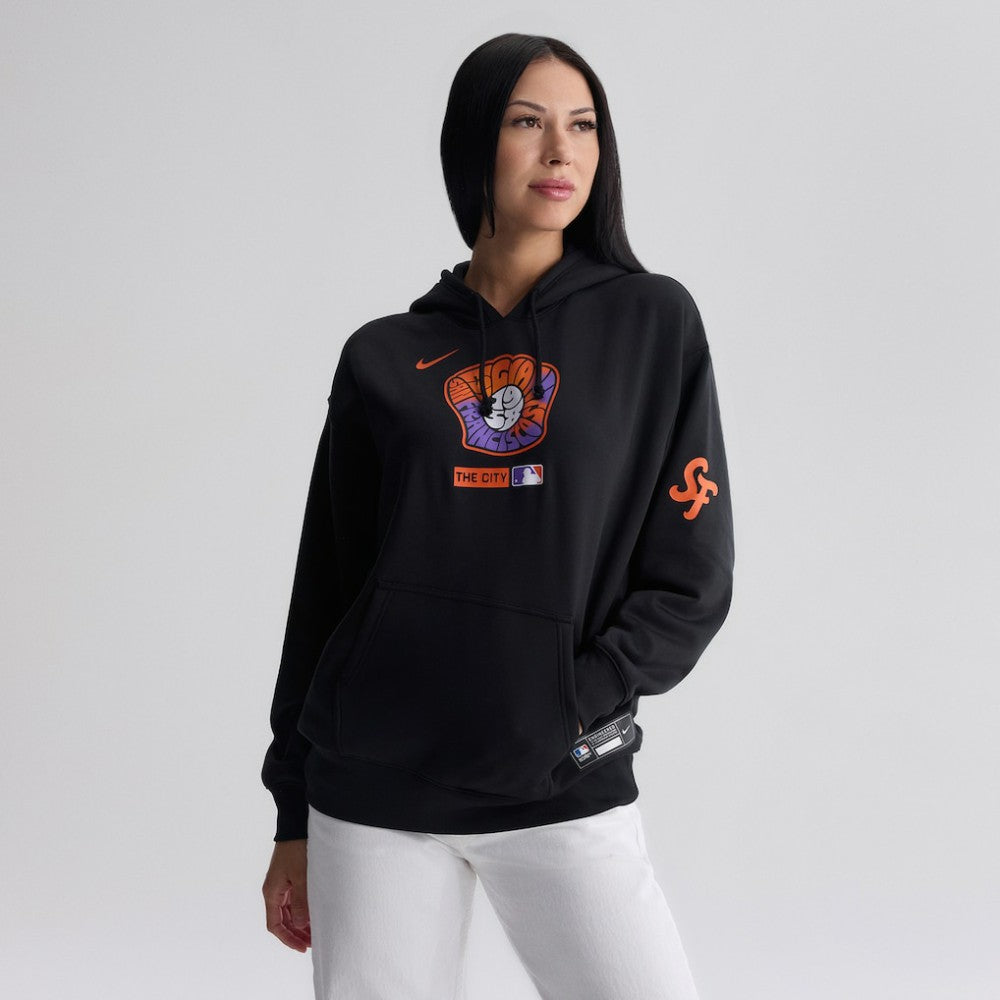 Black San Francisco Giants Nike Women's Authentic Collection City Connect Therma Hoodie