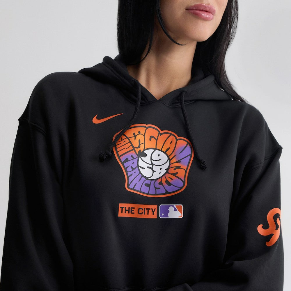 Black San Francisco Giants Nike Women's Authentic Collection City Connect Therma Hoodie