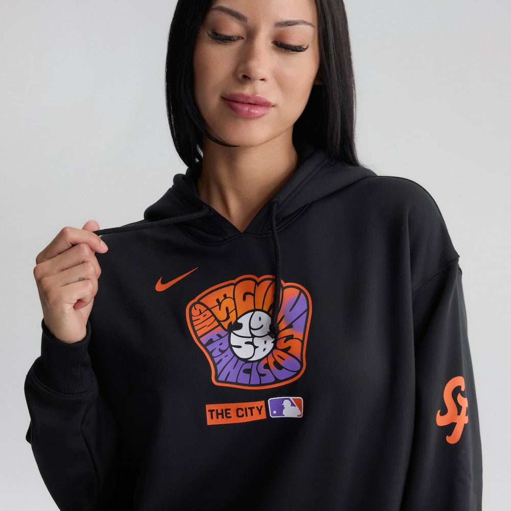 Black San Francisco Giants Nike Women's Authentic Collection City Connect Therma Hoodie