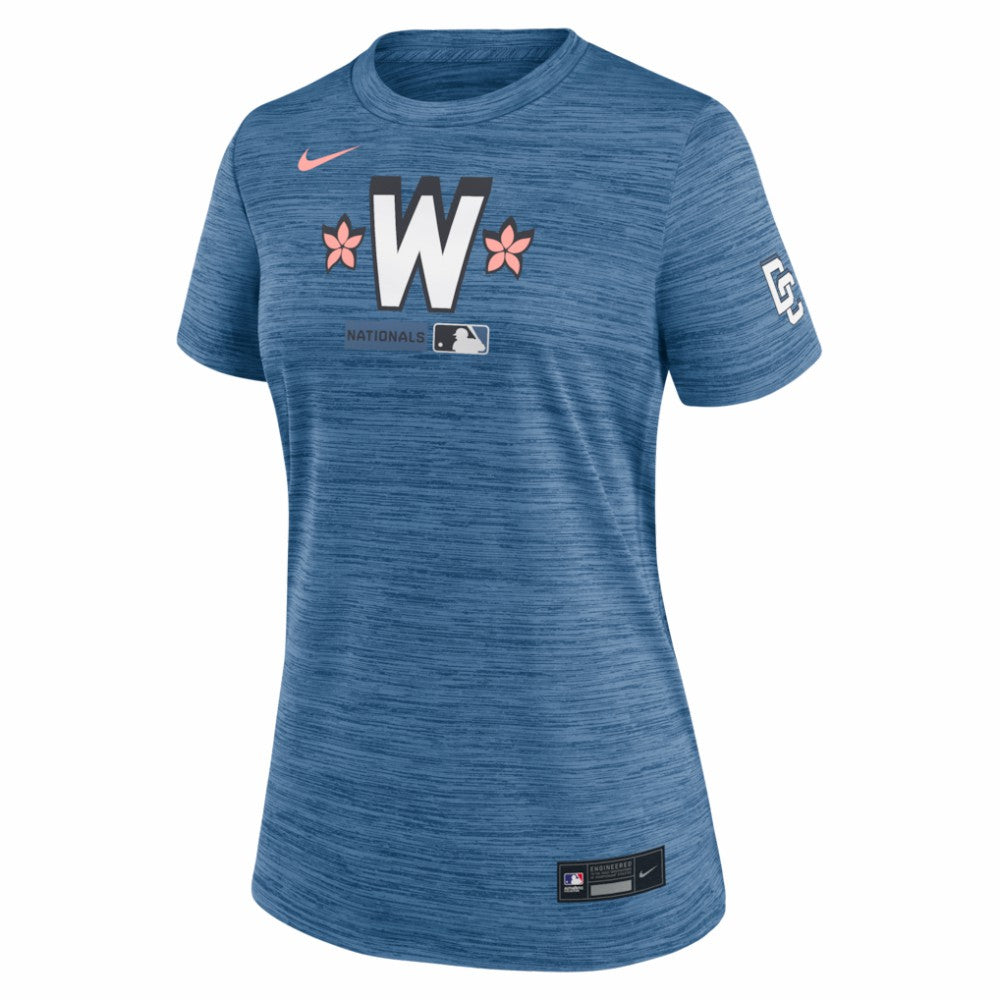 Blue Washington Nationals Nike Women's Authentic Collection City Connect Velocity Dri-FIT T-Shirt