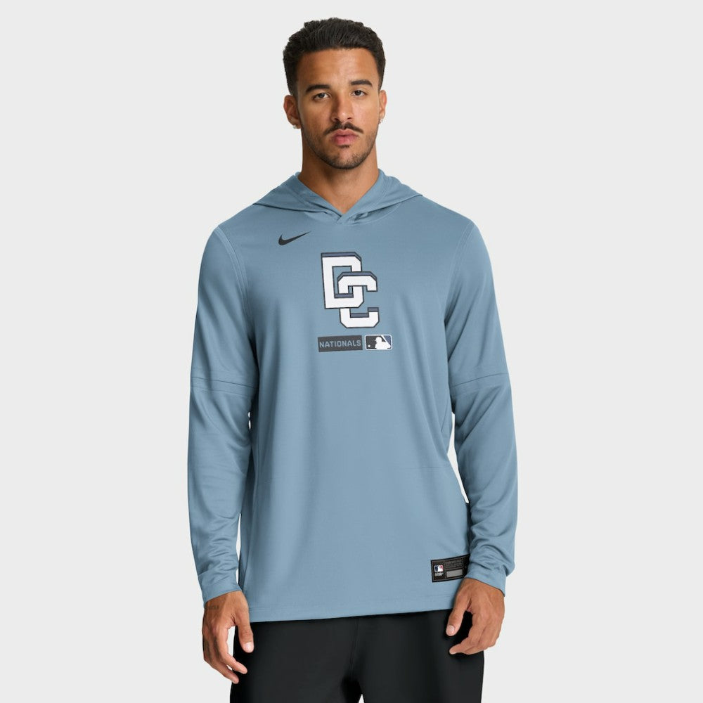 Blue Washington Nationals Nike City Connect Dri-FIT Long Sleeve Hooded T-Shirt